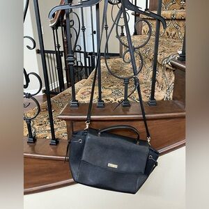 Kate Spade Laurel Way Black Saffiano Leather Lilah Crossbody Satchel